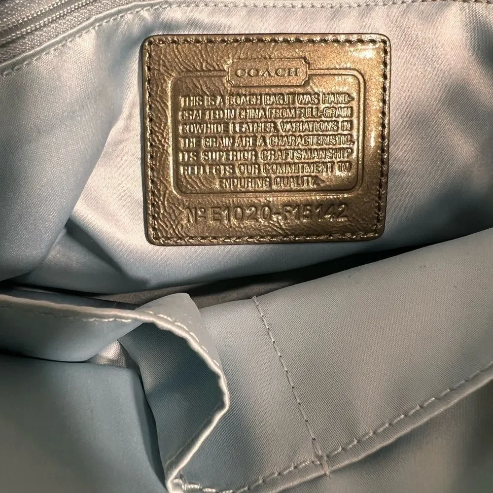 Coach green patent